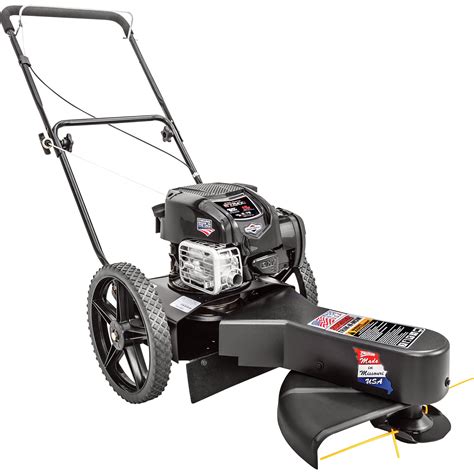 swisher walk  high wheel string trimmer cc briggs stratton  series engine