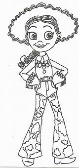 Jessie Coloring Toy Story Pages Getcolorings Woody sketch template