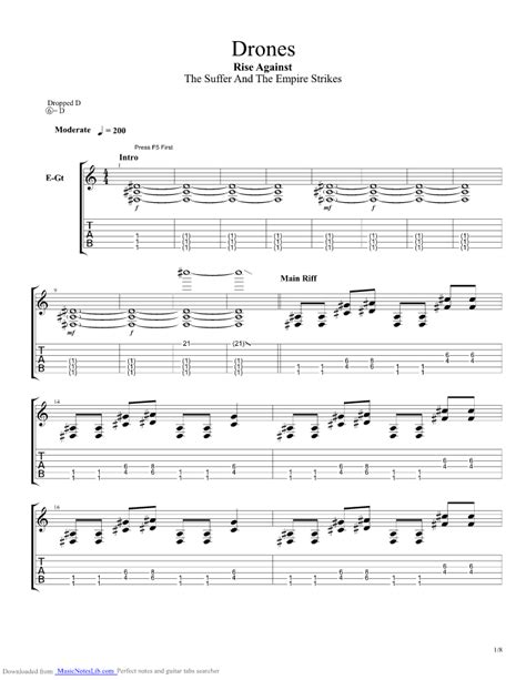 Drones Guitar Pro Tab By Rise Against