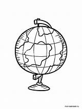 Globe Pages Coloring Printable Mycoloring Color sketch template