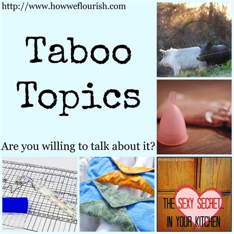 Taboo Topics Roundup How We Flourish