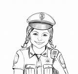 Police Coloring Pages Drawing Woman Women Policeman Girl Color Officer Female Crafts Scout Kids Officers Adults Hat Search Daisy Popular sketch template