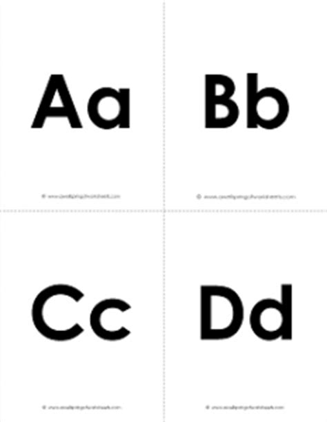 printable alphabet flashcards uppercase  lowercase letters