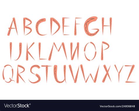 ethnic font native american indian alphabet vector image