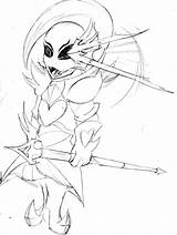 Undyne Undying sketch template