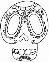 Coloring Dead Skull Pages Mask Template Sugar Kids Printable Skulls Masks Make Popular sketch template