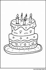 Geburtstag Geburtstagstorte Malvorlage Geburtstagskuchen Malen Ausmalen Kuchen Ausmalbild Geburtstagsbilder Kerze Datei Anmalen Erwachsene sketch template