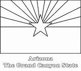 Arizona Flag State Color Az Flags Coloring Printable Netstate Pages Choose Board Large sketch template