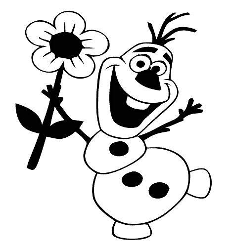 frozen olaf flower snowman black car truck vinyl decal art wall sticker