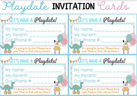 playdate invitation cards clarks condensed