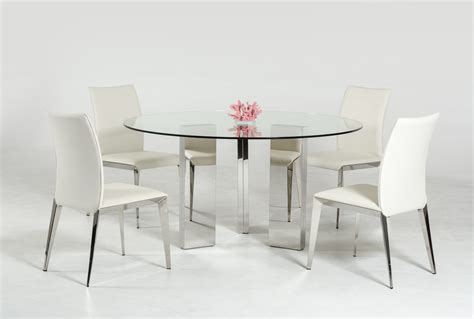 modern  glass top dining table  stainless steel mirrored base