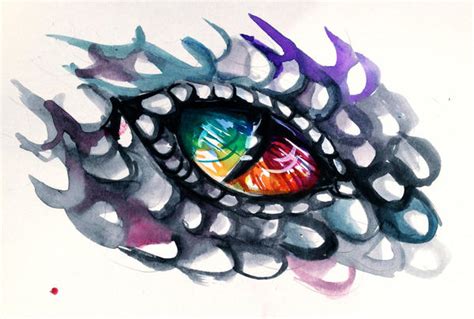 rainbow dragon eye  lucky  deviantart