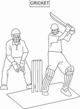 Cricket Coloring Pages Printable Kids Sports Sport Print Colouring Game Batsman Pdf Wicketkeeper Coloringme Books sketch template