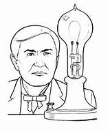 Edison Thomas Inventions Drawing Coloring Pages Kids Printable Drawings Color Fair Bulb Light Worlds Themes History Maker Paintingvalley Spells Gabriel sketch template