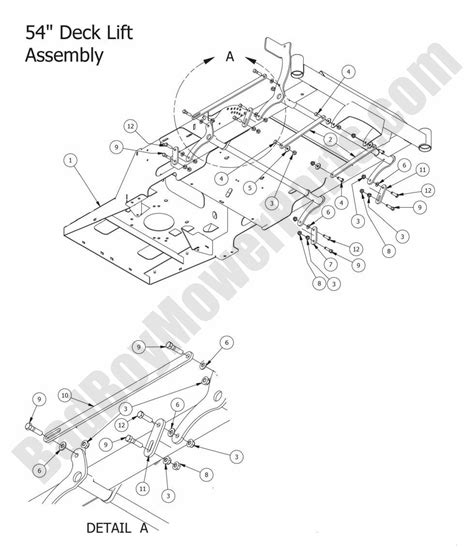 mz magnum deck lift assembly  deck diagram