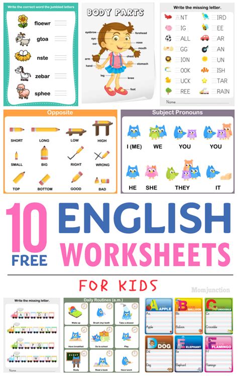 english worksheets  kids english worksheets grade