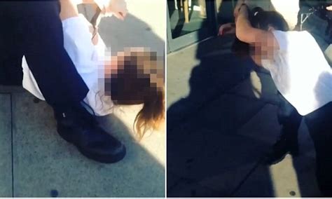 met police officer caught on camera dragging teen girl while handcuffed daily mail online