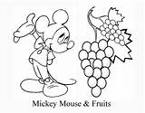 Coloring Mickey Pages Mouse Disney Fruits Epic Popular Learn sketch template