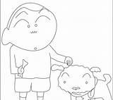 Coloring Pages Shin Chan Colouring Popular Kids sketch template