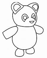 Adopt Coloring Pages Panda Roblox Pet Printable Bear Print Teddy Kids Kangaroo sketch template