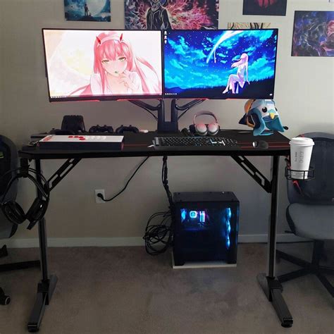 gaming desk gamer room decor video game room design gaming room setup