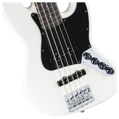 fender deluxe active jazz bass  pf olympic white  gearmusic