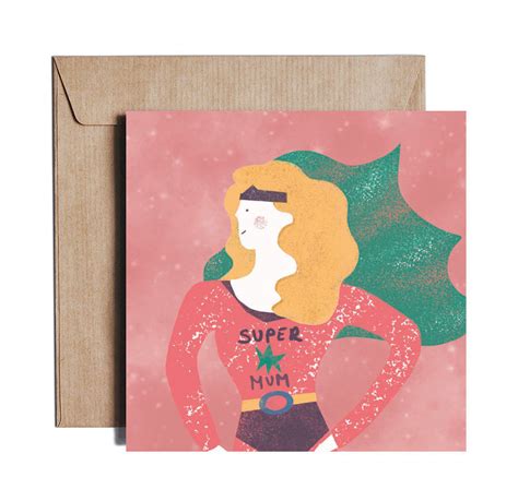 super mum greeting card by pieskot polish design pieskot sklep
