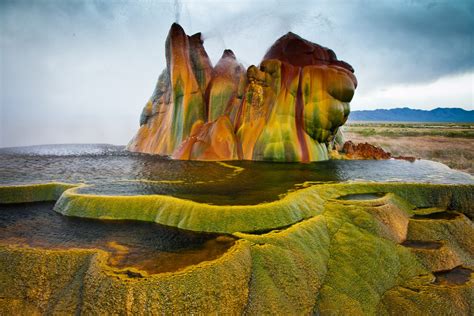 fly geyser northern nevada colorful places wallpaper