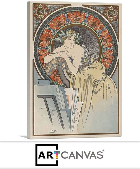 Girl With Easel 1898 Canvas Art Print For Sale
