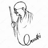 Gandhi Jayanti Vector Background India Outline Drawing Vectors Illustration Illustrations Royalty Mahatma Poster Indian Getdrawings Wheel Spinning Depositphotos sketch template