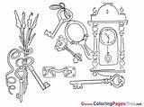 Coloring Keys Pages Popular sketch template
