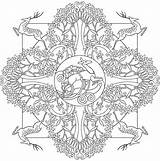 Coloring Pages Mandala Nature Mandalas Adult Book Colouring Adults Printable Coloriage Colorier Sheets Kids Books Dessin Color Deer Misc If sketch template