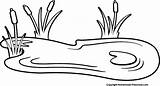 Pond Clipart Clip Drawing Lake Ponds Lily Cliparts Outline Line Pad Water Duck Fish Frog Coloring Pages Transparent Library Preschool sketch template