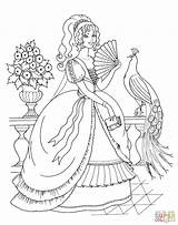 Coloring Princess Pages Beautiful Peacock Printable sketch template