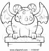 Clipart Gargoyle Cartoon Guardian Statue Stone Coloring Cory Thoman Small Outlined Vector Gargoyles 2021 Clipground sketch template