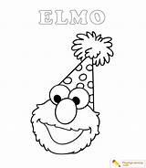 Elmo Coloring Easy Date sketch template