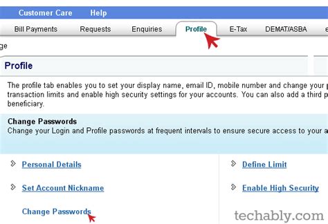How To Reset Sbi Netbanking Profile Password