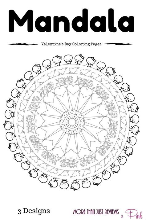 mandala art inspired valentines day coloring pages valentines day