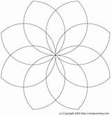 Flower Coloring Pages Petals Rose Petal Mandala Rosettes Drawing Eight Template Kids Geometric Window Simple Color Clipart Google Colouring Printable sketch template