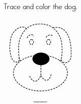 Dog Trace Coloring Color Preschool Tracing Pets Kids Twistynoodle Animals Pages Worksheets Theme Choose Board Change Template sketch template