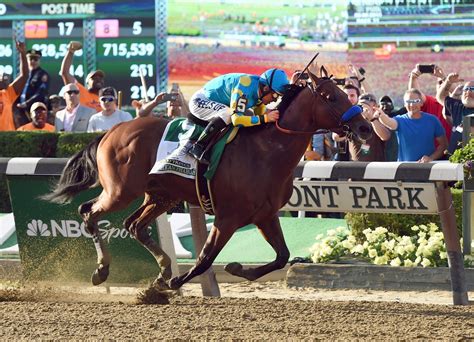 meet   triple crown winners  justify joins  club  belmont victory baltimore sun