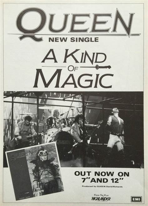 queen promotional ad    promotion rock   kind  magic wayback machine