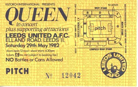lot detail queen original  british concert ticket