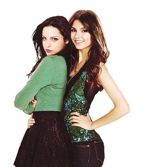 hugging victoria justice tv show outfits elizabeth gillies