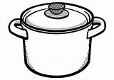 Pot Coloring Cooking Pages Printable sketch template