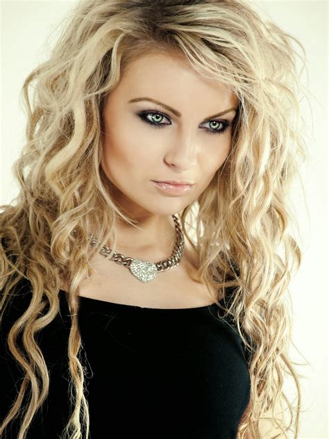 beautiful woman  blonde hair  green eyes image  stock