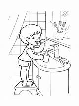 Hygiene Coloring Pages Educational Printable Print sketch template