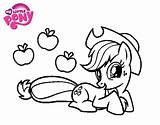 Applejack Coloring Pony Little Pages Apples Colorear Para Her Coloringcrew Getdrawings Color Getcolorings sketch template