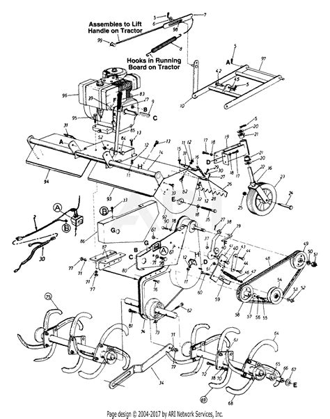 mtd     parts diagram  tiller assembly