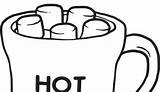 Hot Chocolate Mug Line Clipart Drawing Coloring Getdrawings Clipartmag sketch template